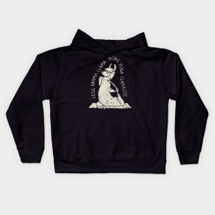 Less Drama More Yoga Llama Kids Hoodie